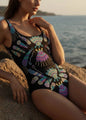 Oceanus - Dreamshell One-piece Swimsuit - Black