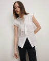 Veronica Beard - Joon Tie-Neck Button-Down Blouse - White