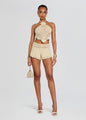 Retrofete - Margo Crochet Shorts - Metallic Ivory