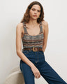 Veronica Beard - Sandra Knit Tank Top - Rust Multi