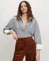 Veronica Beard - Draymond Striped Shirt - Blue River Multi