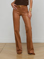 L'agence - Clayton Coated Wide-Leg Jean - Light Cognac Coated