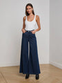 L'agence - Quincy Pinstriped Jean - Ebony Stripe