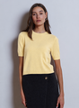 Autumn Cashmere - S/S Cropped Crew - Butter