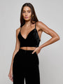 L'agence - Aislin Velvet Bralette - Black