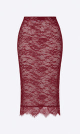 Stella Midi Skirt - Ruby