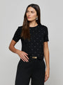 L'agence - Stormy Embellished Tee - Black