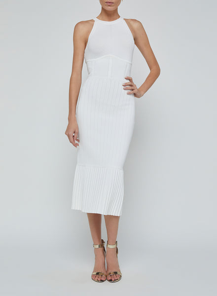 l'agence asa knit dress Kimi in Ivory Maxi dress
