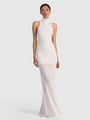 Alice + Olivia - Shannon Ruched Hip Maxi Dress - Off White