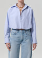 Citizens of Humanity - Ana Cropped Shirt - Blue