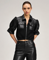 Cinq à Sept - Knit Holly Combo Jacket - Black/Black
