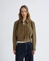 Agolde - Nahla Cropped Suede Jacket - Canopy