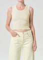 Agolde - Shrunken Poppy Tank - Lemon Drop