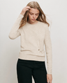 Veronica Beard - Frankie Brooch Pullover - Oatmeal Melange
