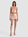 Alice + Olivia - Mace Paillette Mini Skort - Rose Tan