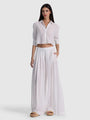 Alice + Olivia - Jenna Pleated Pull On Pant - Off White
