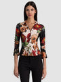 Alice + Olivia - Freya Fitted Button Down Top - Floral Radiance