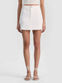 Alice + Olivia - Kari Denim Mini Skirt - Off White