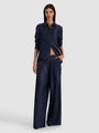 Alice + Olivia - Elias Double Pleat Jean - Dark Rinse