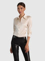 Alice + Olivia - Willa Silk Blouse - Chino