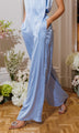 Generation Love - Kelela Hammered Satin Pants - Light Blue
