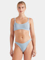 Hunza G - Cassie Beaded Bikini - Metallic Ice Blue