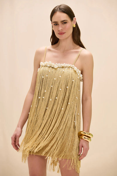 Aurea Crochet MINI Dress 2 / Gold
