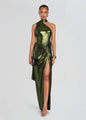 Retrofete - Alder Dress - Metallic Army Green