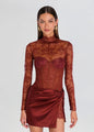 Retrofete - Valentina Lace Bodysuit - Cigar