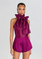 Retrofete - Indira Silk Top - Groseille