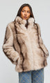 Generation Love - Genesis Faux Fur Jacket - Toasted Beige