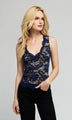 Generation Love - Leila Stretch Lace Top - Navy/Beige