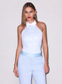 Fleur Du Mal - Oxford Halter Bodysuit - Blue