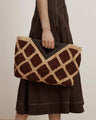Veronica Beard - Raffia Vesper Clutch - Espresso Multi