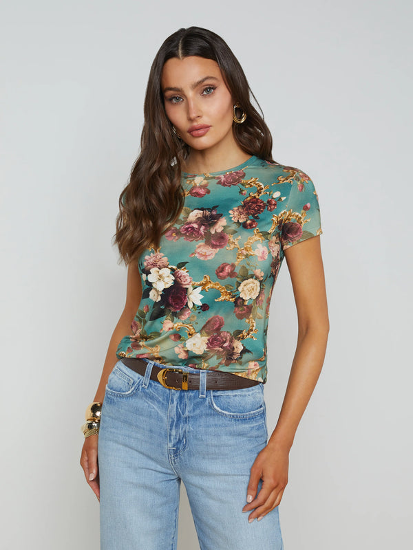 L’agence - Ressi Fitted Tee - Small Multi Rococo