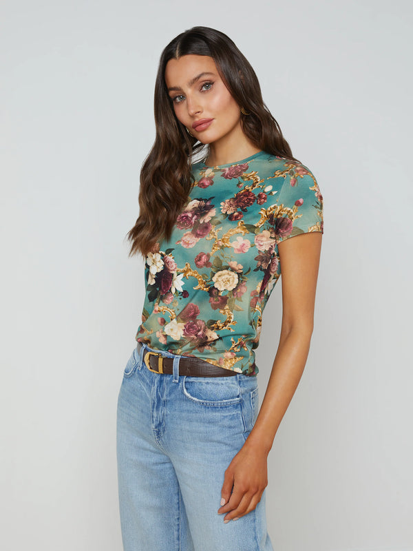 L’agence - Ressi Fitted Tee - Small Multi Rococo