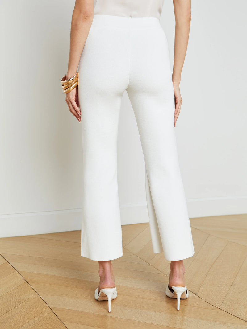 L’agence - Ren Cropped Flare Knit Pant - White