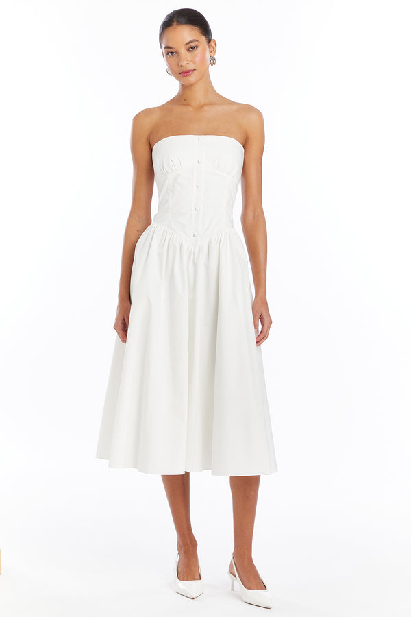 Amanda Uprichard - Strapless Holland Dress - White