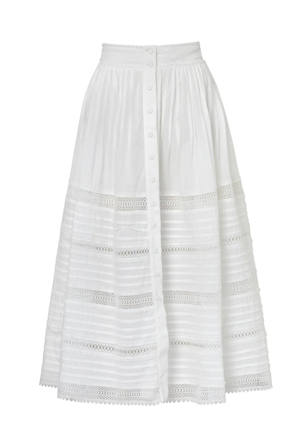 Waimari - Camila Midi Skirt - White