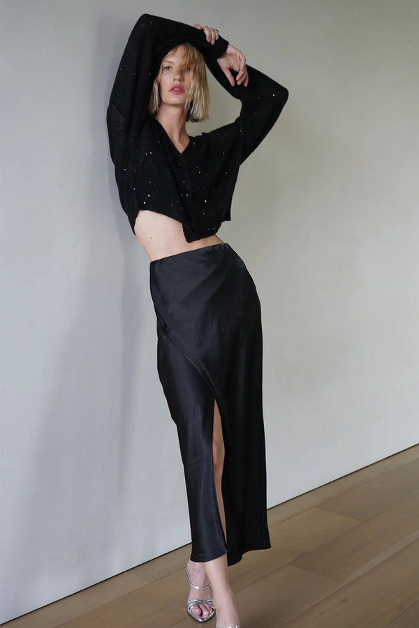 LNA - Bevan Silky Skirt - Black