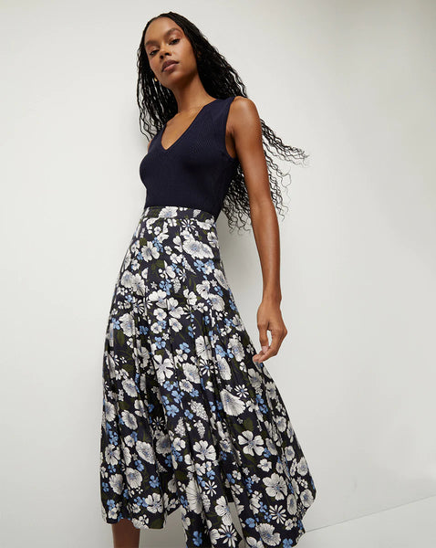 Miele floral midi top skirt