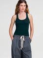 A.L.C - Iris Fine Cotton Tank - Dark Forest