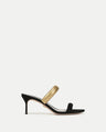 Veronica Beard - Tobin Gold Band Sandal - Black