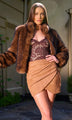 Generation Love - Jamie Faux Fur Jacket - Bistre