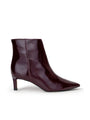 L’agence - Lilly Kitten-Heel Bootie - Wine Patent