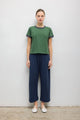 Leset - Pointelle Crop Wide Leg Pant - Midnight Melange