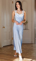 Generation Love - Lala Hammered Lace Combo Dress - Light Blue/White