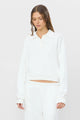 Eterne - Cropped Polo Sweatshirt - White