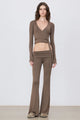 Eterne - Foldover Flare Pant - Mushroom