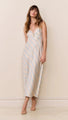 LoveShackFancy - Manuela Floral Stripe Maxi Dress - Cotton Skies